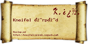Kneifel Árpád névjegykártya