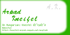 arpad kneifel business card